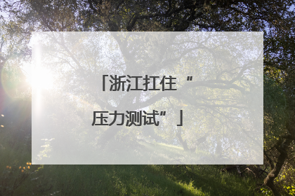 浙江扛住“压力测试”
