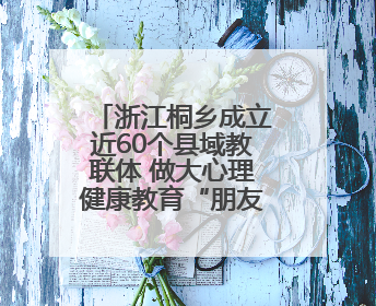浙江桐乡成立近60个县域教联体 做大心理健康教育“朋友圈”