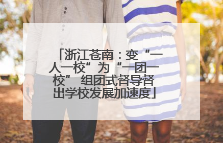 浙江苍南：变“一人一校”为“一团一校” 组团式督导督出学校发展加速度