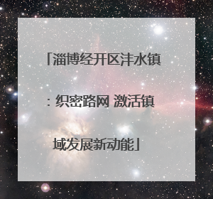淄博经开区沣水镇：织密路网 激活镇域发展新动能
