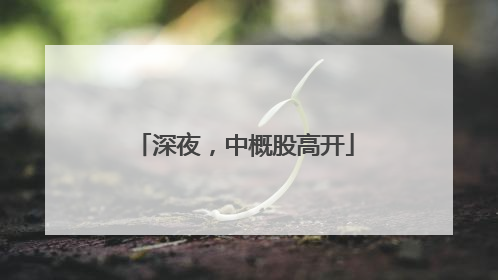 深夜，中概股高开