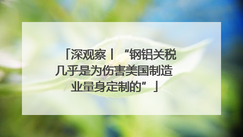深观察丨“钢铝关税几乎是为伤害美国制造业量身定制的”