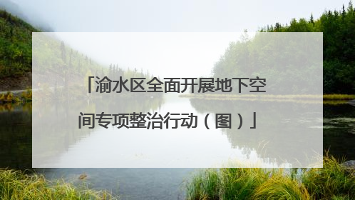 渝水区全面开展地下空间专项整治行动（图）