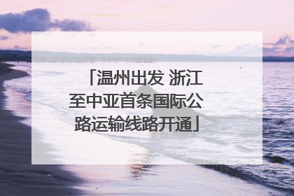 温州出发 浙江至中亚首条国际公路运输线路开通