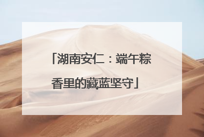 湖南安仁：端午粽香里的藏蓝坚守