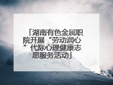 湖南有色金属职院开展“劳动润心”代际心理健康志愿服务活动
