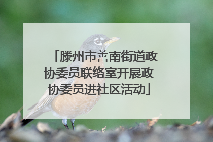 滕州市善南街道政协委员联络室开展政协委员进社区活动