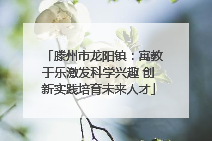 滕州市龙阳镇：寓教于乐激发科学兴趣 创新实践培育未来人才