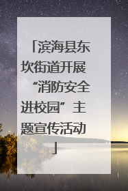 滨海县东坎街道开展“消防安全进校园”主题宣传活动