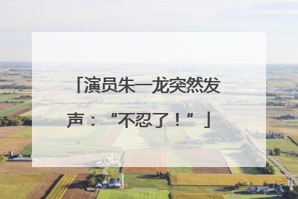 演员朱一龙突然发声：“不忍了！”