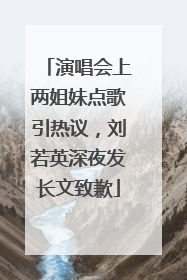 演唱会上两姐妹点歌引热议，刘若英深夜发长文致歉