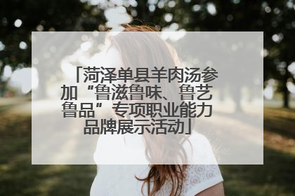 菏泽单县羊肉汤参加“鲁滋鲁味、鲁艺鲁品”专项职业能力品牌展示活动