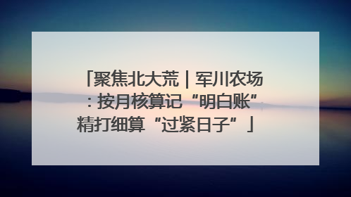 聚焦北大荒｜军川农场：按月核算记“明白账”精打细算“过紧日子”