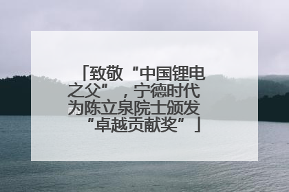 致敬“中国锂电之父”，宁德时代为陈立泉院士颁发“卓越贡献奖”