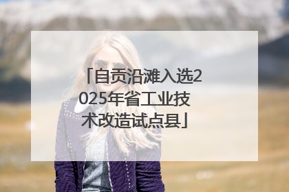自贡沿滩入选2025年省工业技术改造试点县