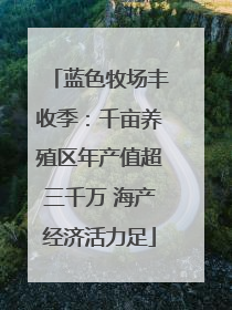 蓝色牧场丰收季：千亩养殖区年产值超三千万 海产经济活力足