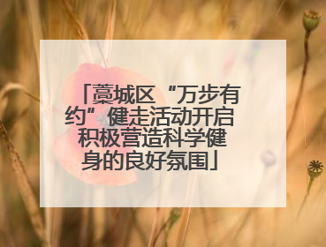 藁城区“万步有约”健走活动开启 积极营造科学健身的良好氛围