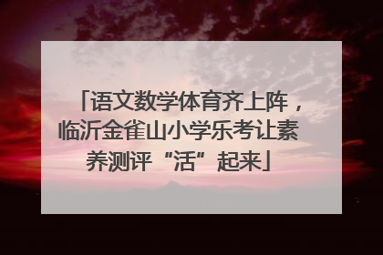 语文数学体育齐上阵，临沂金雀山小学乐考让素养测评“活”起来