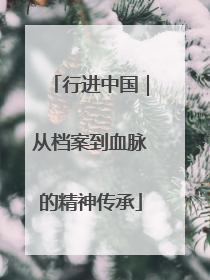 行进中国｜从档案到血脉的精神传承