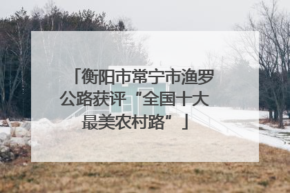 衡阳市常宁市渔罗公路获评“全国十大最美农村路”