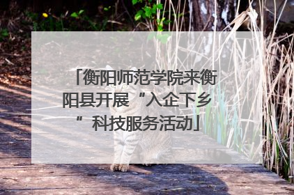 衡阳师范学院来衡阳县开展“入企下乡”科技服务活动