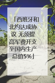 西班牙和北约达成协议 无须提高军费开支至国内生产总值5%