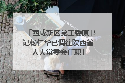 西咸新区党工委原书记杨仁华已调往陕西省人大常委会任职