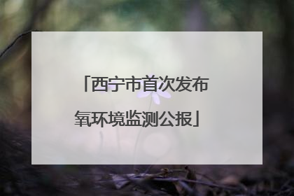 西宁市首次发布氧环境监测公报