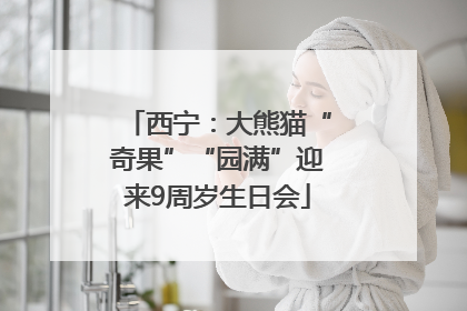 西宁：大熊猫“奇果”“园满”迎来9周岁生日会