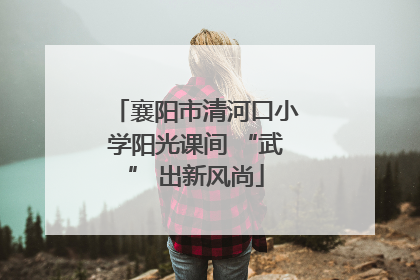 襄阳市清河口小学阳光课间 “武” 出新风尚