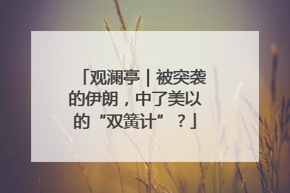 观澜亭｜被突袭的伊朗，中了美以的“双簧计”？