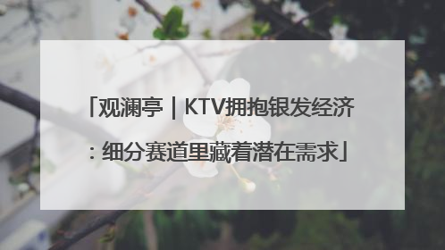 观澜亭｜KTV拥抱银发经济：细分赛道里藏着潜在需求