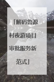 解码鲁源村夜游项目审批服务新范式