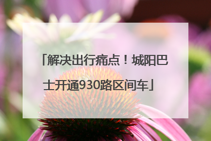解决出行痛点！城阳巴士开通930路区间车