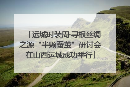 运城时装周·寻根丝绸之源“半颗蚕茧”研讨会在山西运城成功举行