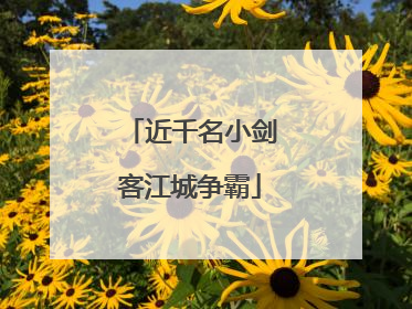 近千名小剑客江城争霸