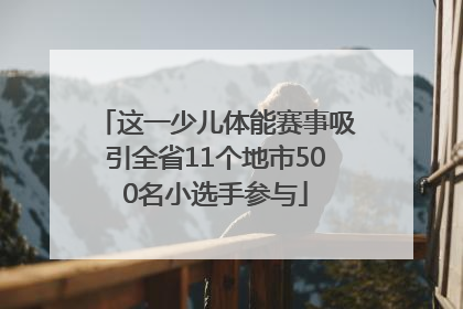 这一少儿体能赛事吸引全省11个地市500名小选手参与