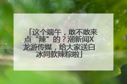 这个端午，敢不敢来点“辣”的？潮新闻X龙游传媒，给大家送白冰同款辣粽啦