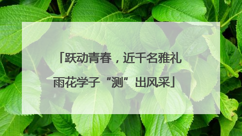 跃动青春，近千名雅礼雨花学子“测”出风采