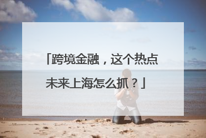 跨境金融，这个热点未来上海怎么抓？