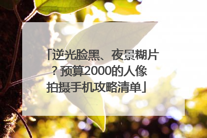 逆光脸黑、夜景糊片？预算2000的人像拍摄手机攻略清单