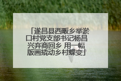 遂昌县西畈乡举淤口村党支部书记杨昌兴弃商回乡 用一幅版画撬动乡村蝶变
