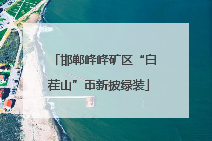 邯郸峰峰矿区“白茬山”重新披绿装
