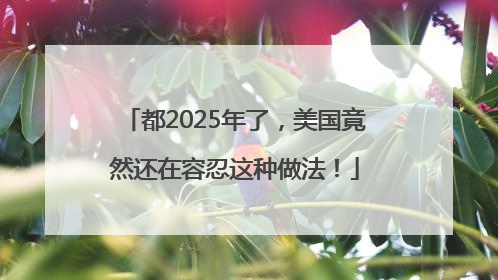 都2025年了，美国竟然还在容忍这种做法！