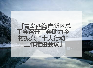 青岛西海岸新区总工会召开工会助力乡村振兴“十大行动”工作推进会议