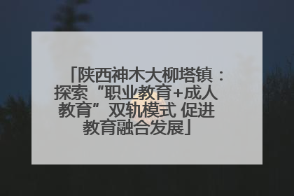 陕西神木大柳塔镇：探索“职业教育+成人教育”双轨模式 促进教育融合发展