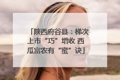 陕西府谷县：梯次上市“巧”增收 西瓜富农有“蜜”诀
