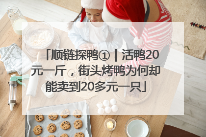 顺链探鸭①｜活鸭20元一斤，街头烤鸭为何却能卖到20多元一只