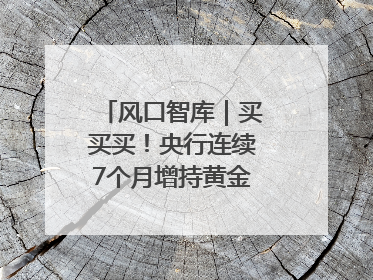 风口智库｜买买买！央行连续7个月增持黄金，专家：金价或仍易涨难跌