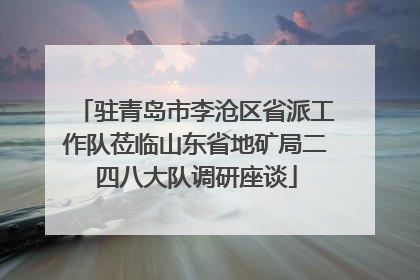 驻青岛市李沧区省派工作队莅临山东省地矿局二四八大队调研座谈